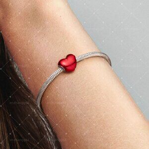 Pandora Metallic Red Heart Charm